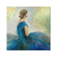 Tuphell Industries Woman Woman Belling Blue Fasure Classic фигура за сликање галерија завиткана од платно печатење wallидна