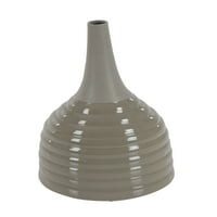 Декмодира застаклена кафеава керамичка вазна во Форма на Инка