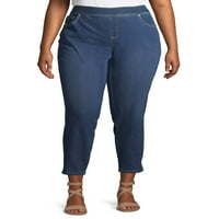Само мојата големина женски плус џеб со големина влечење на слаби фармерки