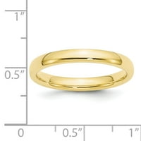 10к Жолто Злато Стандардна Тежина Удобност Одговара Свадба Бенд Големина 9. #П-1ЦФ030-9.5