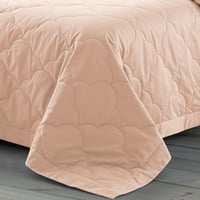 Модерна спална соба бисер розов полиестер реверзибилно ќебе за кревети