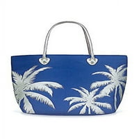 Торбичка За Плажа Со Блескава Икона Од Сребрена Фолија Хавајски Дланки
