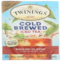 Твинингс Ладно Сварени Кесички Со Ладен Чај, Англиски Класичен Незасладен Црн Чај, Кутија За Броење