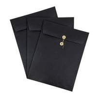 Хартија и плик црни коверти, копче и стринг близу, по пакет