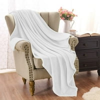 Премиум руно ќебе со големина бела лесна пријатна луксузна мека кревет ќебе