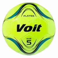 Фудбалска топка со играч на Voit со големина, отклонета, неонска жолта боја