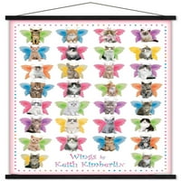 Кит Кимберлин-Мачиња Со Пеперутка Крилја Ѕид Постер Со Дрвена Магнетна Рамка, 22.375 34