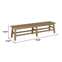 Homefare Hand Rand Distresed Bench во русокоса