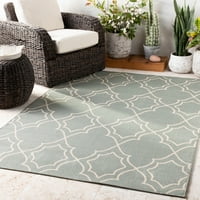 Уметнички ткајачи Алфреско Трелис област килим, крем за мудрец, 5'3 7'7
