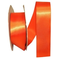 Reliant Ribbon Single Face Satin All Iim Iimes Orange Polyester Ribbon, 1800 1,5