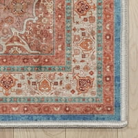 Добро ткаен Аша Лилит гроздобер ориентално сино црвено 9'10 13 'килим