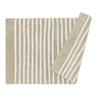 Gap Home Easy Stripe Reversible памучен бања килим, каки бело, 20 x30