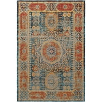 Уметнички ткајачи Касенета светло сина традиционална 8 '10' област килим