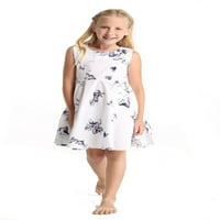Девојка Хавајски Гроздобер Се Вклопуваат И Одблесокот Фустан Во Класичен Мапа Бело Фламинго