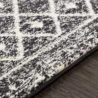 Уметнички ткајачи Елазиз Геометриска област килим, црна, 3'11 5'7