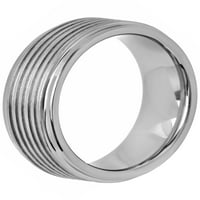 Mens Tantalum Multi-Grooved Band Band