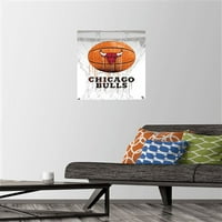 Чикаго Булс-Капе Кошарка Ѕид Постер Со Притискање, 14.725 22.375