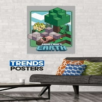 Minecraft Земјата-Клучни Уметност Ѕид Постер, 22.375 34