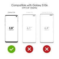 Посебна Јасна Хибридна Кутија Отпорна На Удари За Samsung Galaxy S10e - Tpu Браник Акрилен Заштитник На Екранот Од Калено Стакло-Пазете