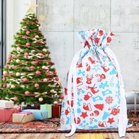 Машинадомашна Божиќна Торба За Бонбони Врвка За Колачиња Закуски За Пакување Пакување Торбичка Божиќна Печатена Забава Подарок
