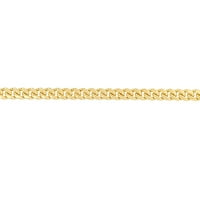 10k Yellowgold 8,5 Тесна нараквица на ланец на кубански ланец во Мајами w заклучување на јастог - мажи