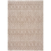 Обединети ткајачи Keya Sofi модерна геометриска област килим, кафеава, 7'10 10'6