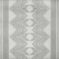 Nuloom Ranya племенски килим на отворено, 5 '8', светло сиво