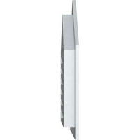 Ekena Millwork 16 W 18 H врв на врвот на теренот за проветрување: Функционален, PVC Gable Vent W 1 4 рамка за рамна трим