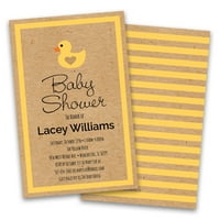 Персонализирани гумени даки Персонализирани покани за туширање за бебиња