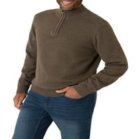 Чапс машка памучна текстурална четвртина од патент со џемпери со големина на џемпер XS до 4xB