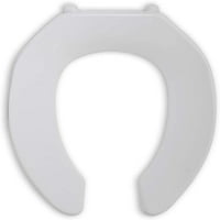 Комерцијално пластично тоа тоалетно седиште со самоодржлива шарка за проверка, бело
