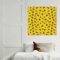 Студио Wynwood „Giraffe Model“ Animalsивотни уметнички платно печатење - жолта, кафеава, 30 30