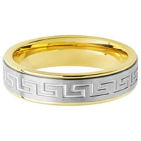Крајбрежен накит злато позлатен прстен од сребрена лавиринт од не'рѓосувачки челик