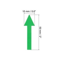 Uxcell 2x1 Налепница со стрела PVC Насочен знак за лепило отстранлив подот декларал зелена 10Set