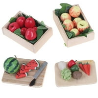 Стилови 1: Куклена Куќа Минијатурен Мини Овошен зеленчук Бо Играчка За Храна