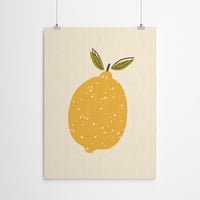 Американско рамно Овошје Лимон Од Лиза Норен Плакат Уметност Печатење