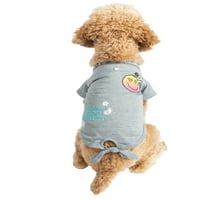 Правда маица за миленичиња, полиестерска предна врзана маица за кучиња, сива, м