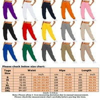 Авамо жени џемпери еластични високи половини панталони со дното на ногата вежбање џогери хареми панталони со џеб сиво с