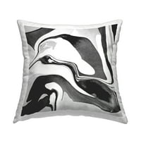 Stuple Industries Апстрактна црно -бела форма на форма на форма на форма на форма на Дафне Полсели фрли перница