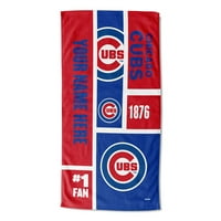 Chicago Cubs MLB Colorblock персонализирана 30 60 крпа за плажа