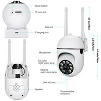 Безжична Безбедносна Камера Внатрешна И Надворешна Интелигентна Мрежа Wifi Камера За Домашен Монитор 1080p Технологија ЗА Далечинско