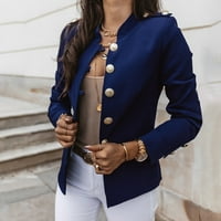 Blazers & Suit јакни за жени лабава врвна долга ракав обична јакна дами за носење палто блуза