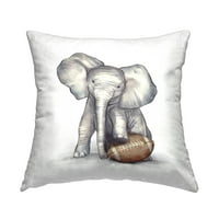 Студената индустрија Фудбалски слон Спортски диви животни плоштад декоративни печатени перници за фрлање, 18