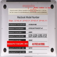Каишек Хард Заштитна Обвивка Случај Покритие Само Компатибилен-Ослободување Најновиот MacBook Pro 15 Ретина Дисплеј Допир Бар