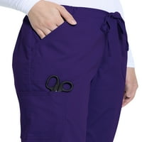 Scrubstar Women's Petite Core Core Essentials Stretch straightring cargo scrub pant wd046p