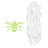 Ноќта на вештерките пајак веб со сјај-во-темни пајак на отворено, бело, 1. мл, ФТ