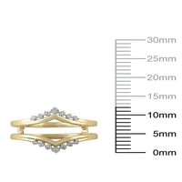 Карат Т.В. Brilliance Fine Jewelry Diamond Ring Ring во 10kt жолто злато, големина 9