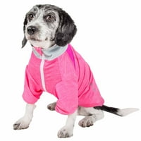 Pet Life ® Активен Chewitt Wagassy 4-Насочен-Рашири Јога Фитнес Долги Ракави Куче Маица