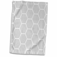 3дроза Сива саќе шестоаголна шема-современ сив мед чешел-модерна пчелна кошница геометриски шестоаголници-пешкир, од