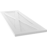 Ekena Millwork 15 W 35 H TRUE FIT PVC SINE X-BOARD FERMONE FIXED MONTING SULTTERS, недовршени